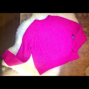 Woman’s Sweater pullover in electric pink
